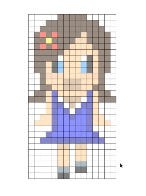 pixel art link grid