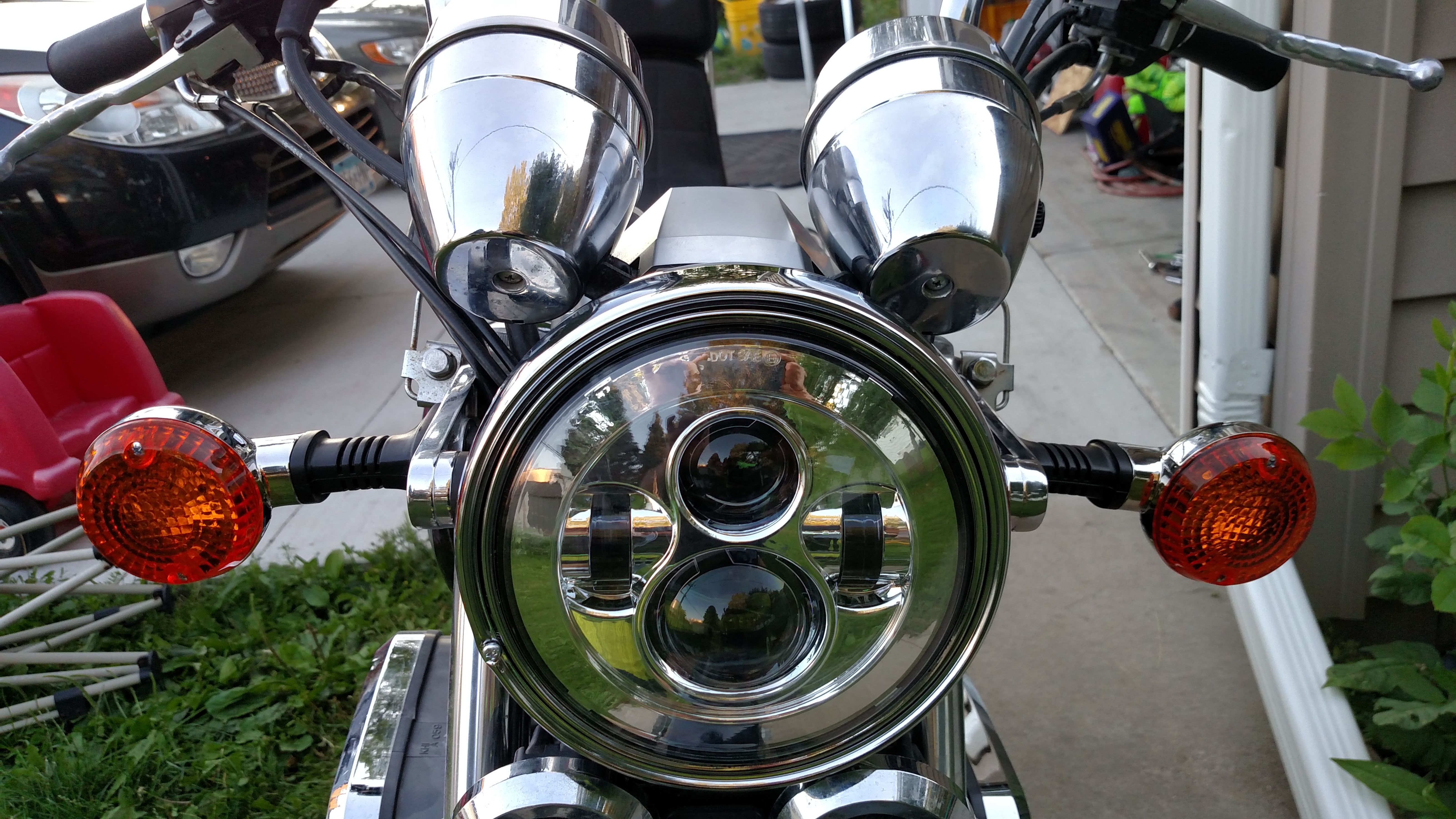 kawasaki vulcan 900 custom led headlight