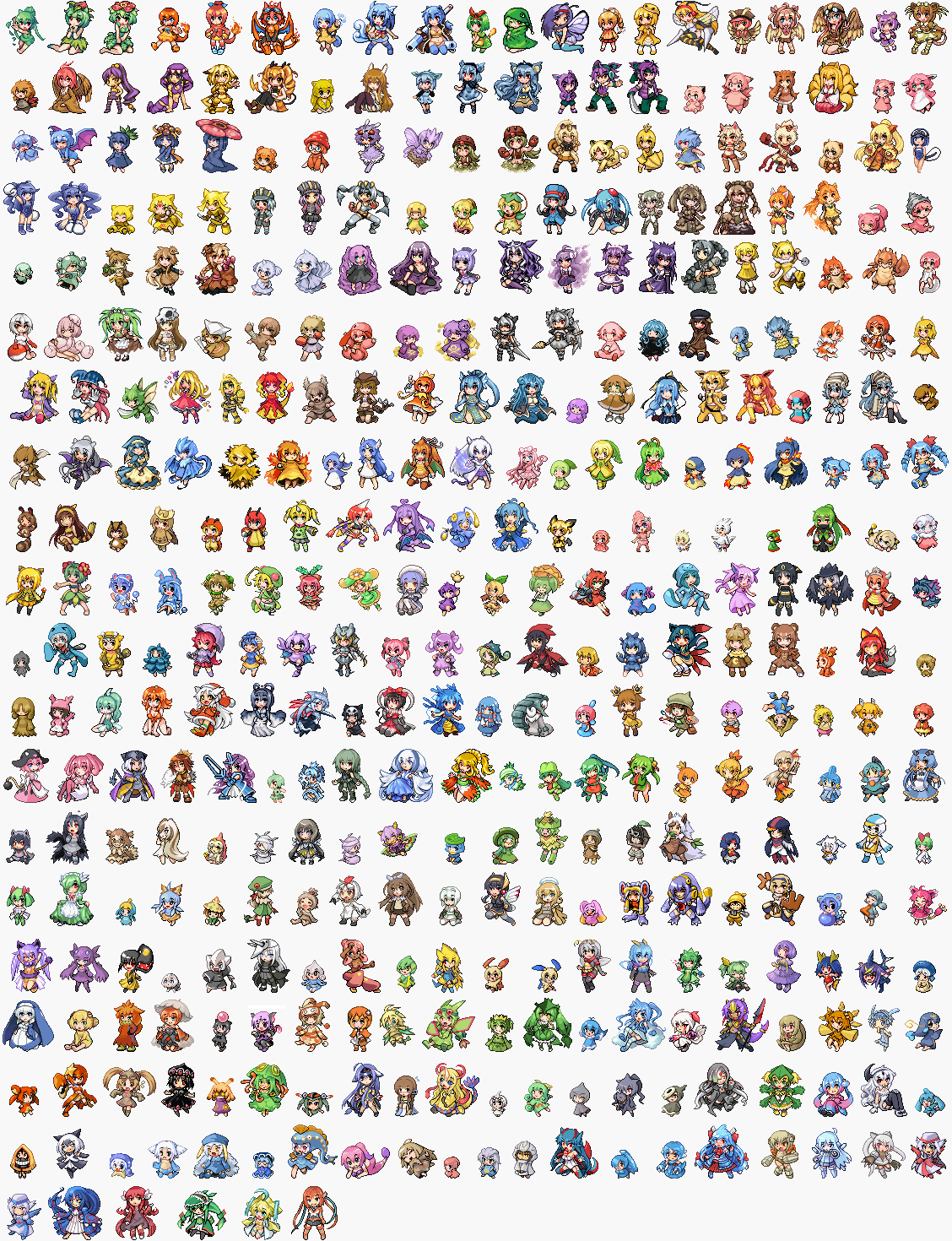 All moemon sprites