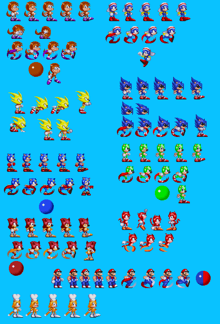 Old and new sonic sprites : r/Ivysmod