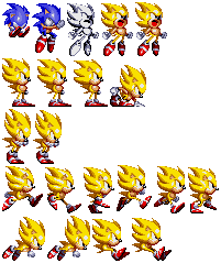 Custom / Edited - Sonic the Hedgehog Media Customs - Super Sonic (Fleetway, Sonic  3-Style) - The Spriters Resource