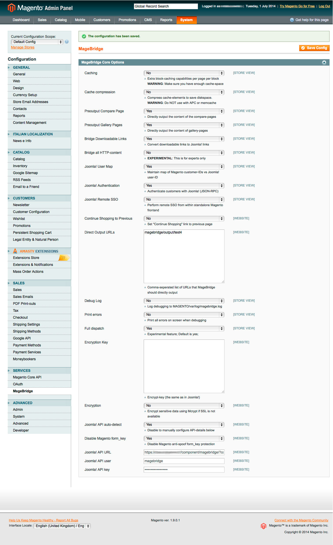 Hi Jisse, I've enabled Joomla! Authentication in MageBridge setting;