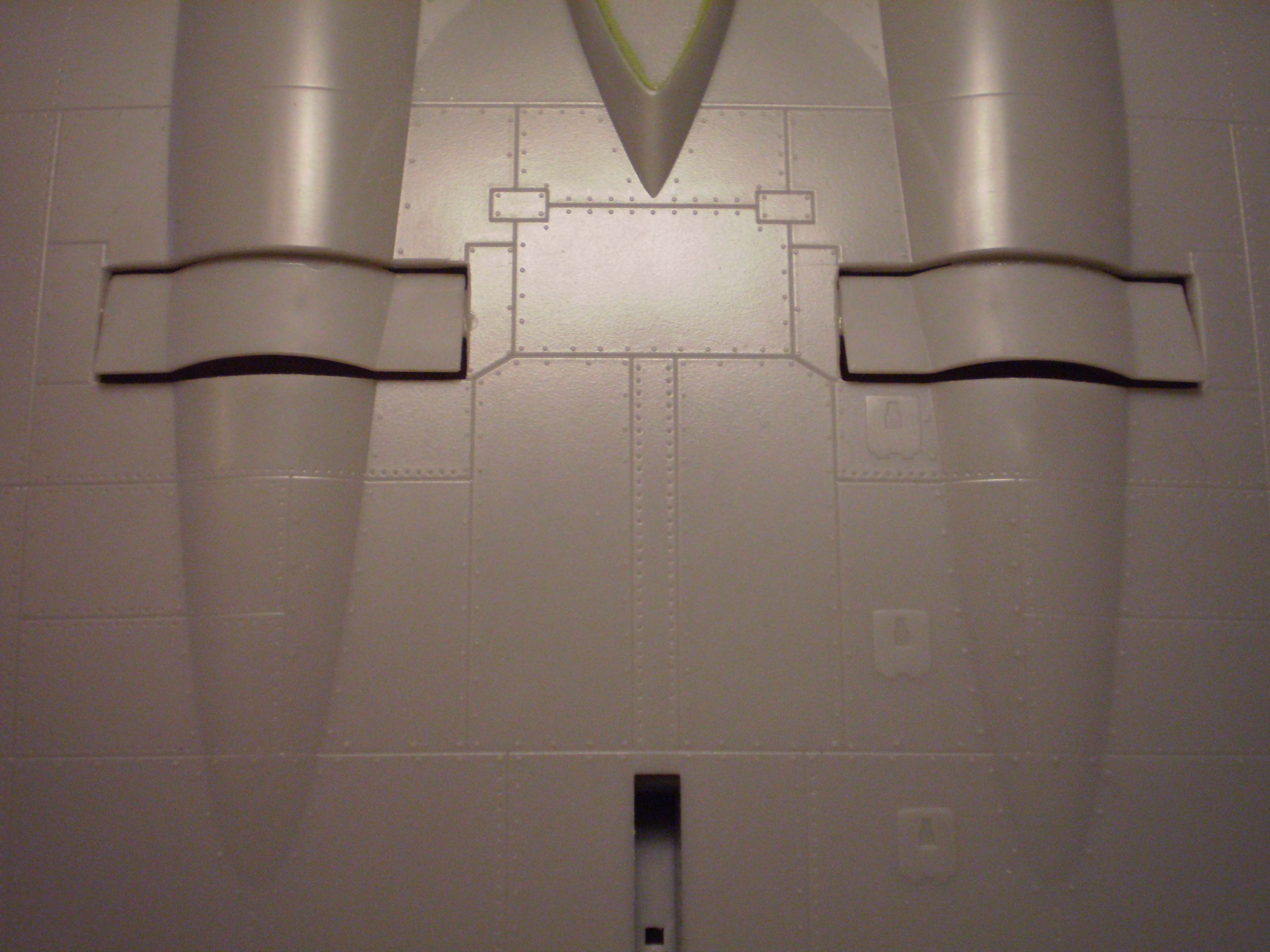 Top view of exit flaps mounted.