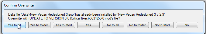 Installing New Vegas Redesigned 3 in the Nexus Mod Manager