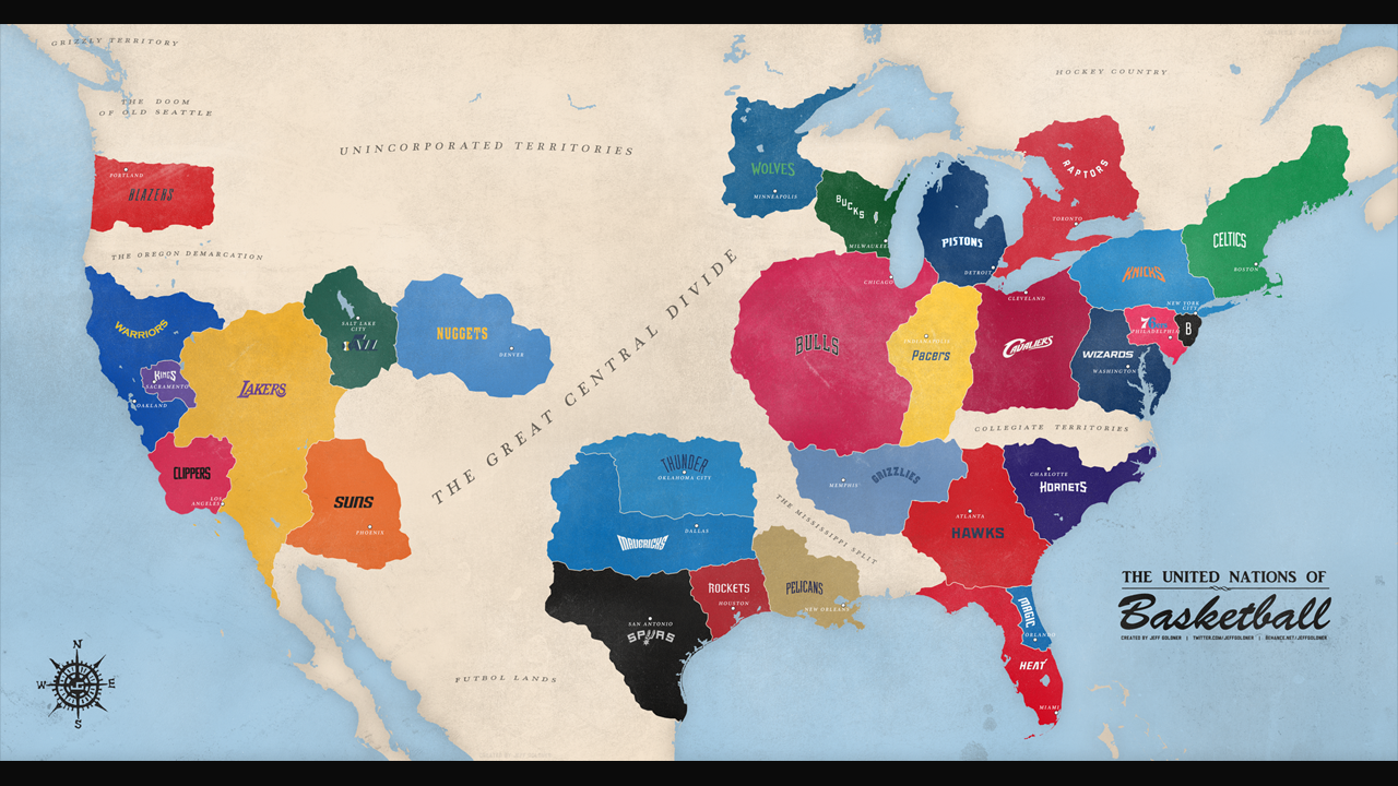 United Nations of Basketball Map
