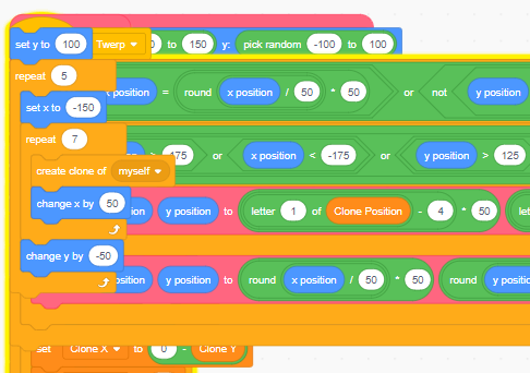 Identify four sensing blocks used in Scratch and describe what they do.