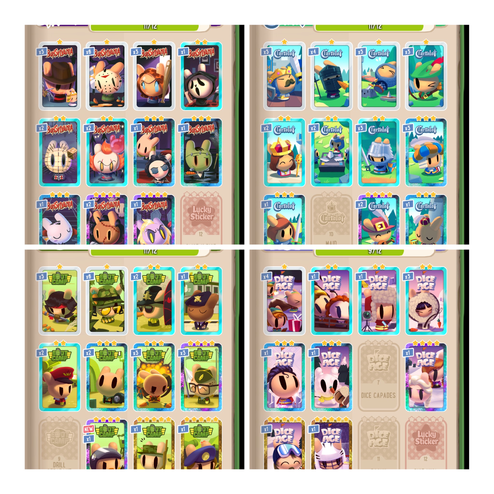 heres my full list of cards I need and can give, let’s finish these