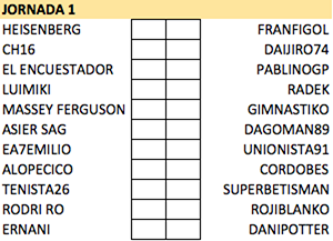 Pronósticos Jornada 1 (14-15 Agosto) J1segunda