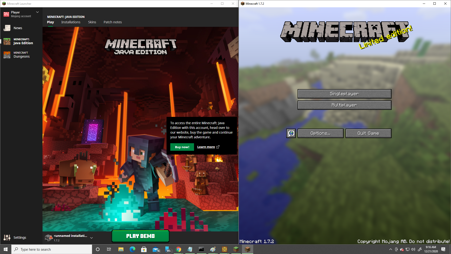 How to download Minecraft demo version for free: Features