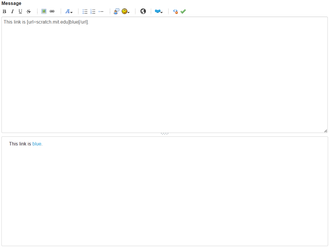 Links are blue in post preview - Discuss Scratch