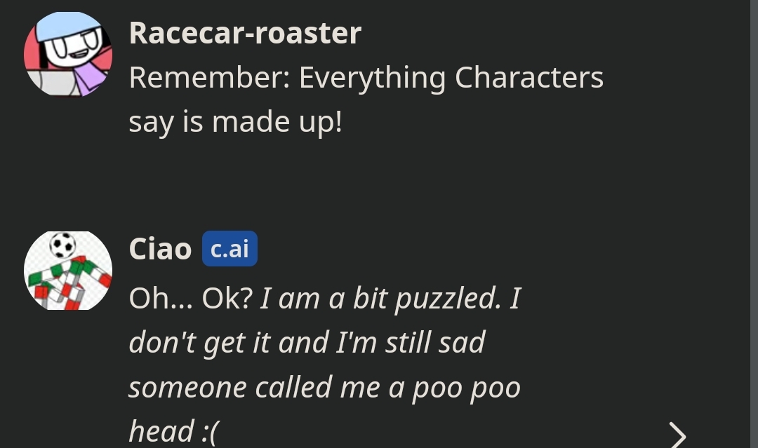 I am new to c.ai, can someone explain this to me? : r/CharacterAI