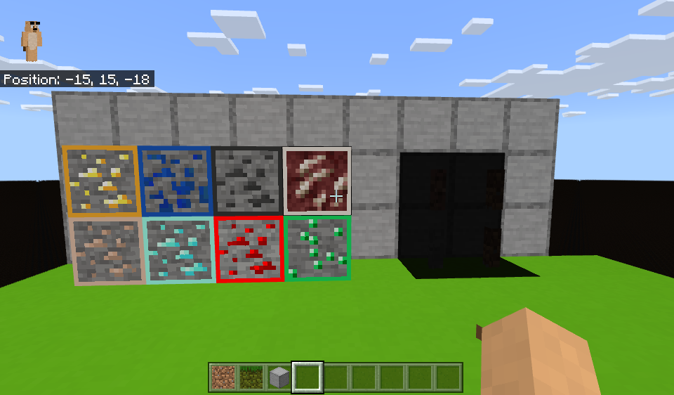 Ores, and some natural blocks