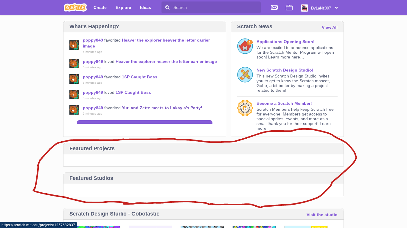 Featured Projects Missing - Discuss Scratch