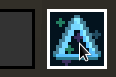 A picture of a cursor hovering over the Figura menu's button in Minecraft.