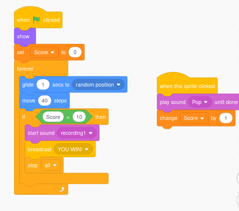 Help with winning score - Discuss Scratch