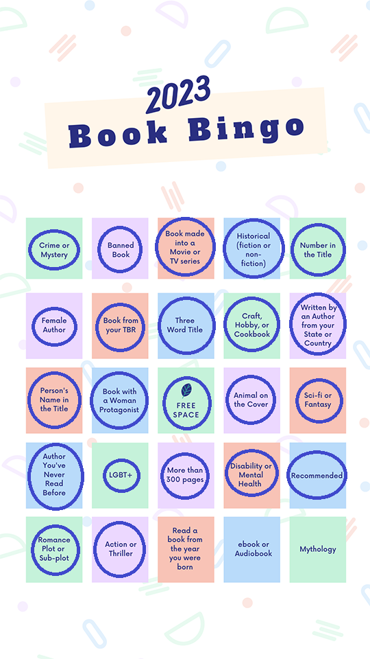 Book Bingo Card 2023