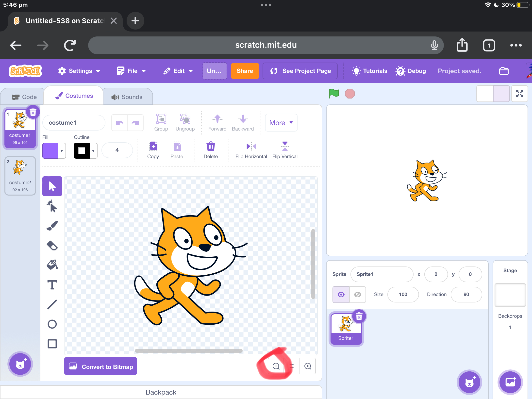 I need help with something in the paint editor. - Discuss Scratch