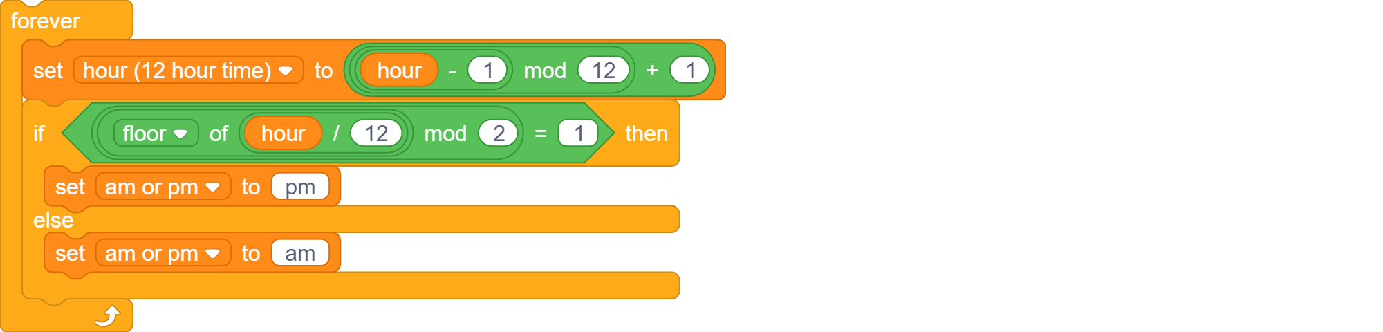 I need help with the current hour block - Discuss Scratch