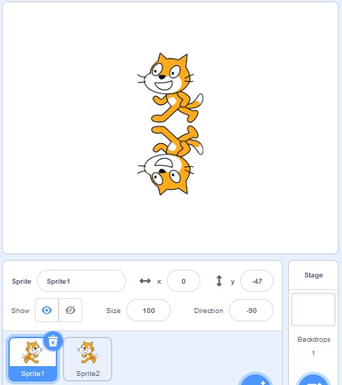 Vertically mirror sprites? - Discuss Scratch