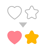 Change the heart and star to only outlines - Discuss Scratch