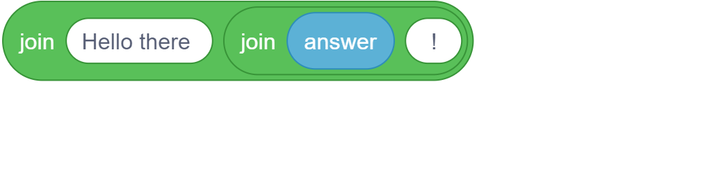 When asking a question, how do I say a message and then say the answer ...