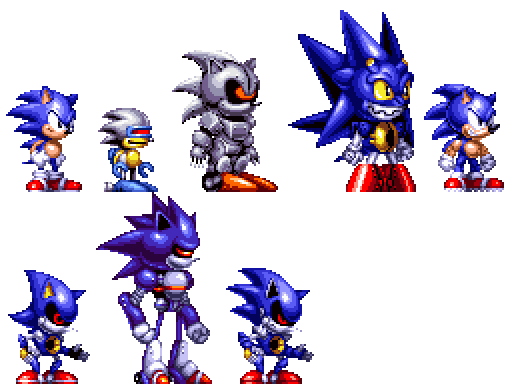 Custom / Edited - Sonic the Hedgehog Customs - Neo Metal Sonic - The  Spriters Resource