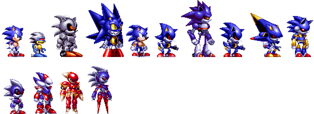 Metal Sonic Png - Sonic 3 Metal Sonic Sprites, Transparent Png