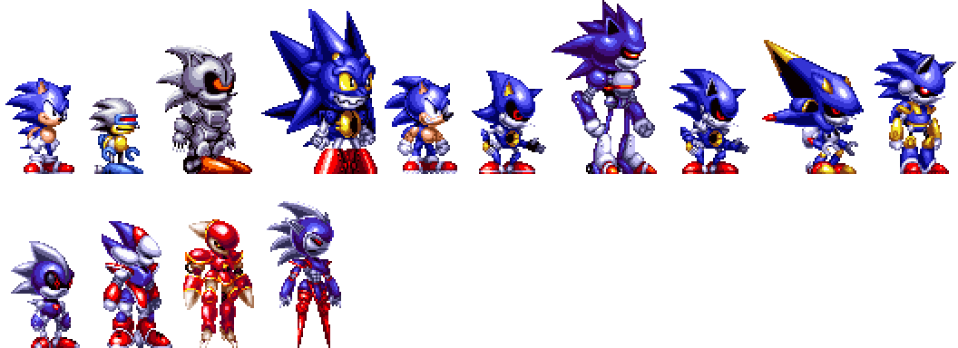 Mecha Sonic Sprites png images