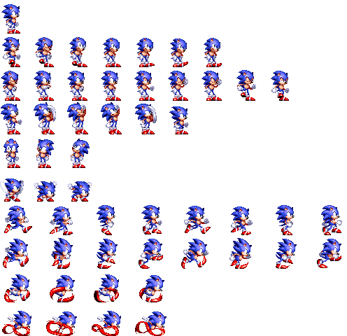 Sonic custom sprite sheet sonic awesome pixel art