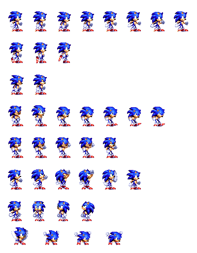 Sonic custom sprite sheet sonic awesome pixel art