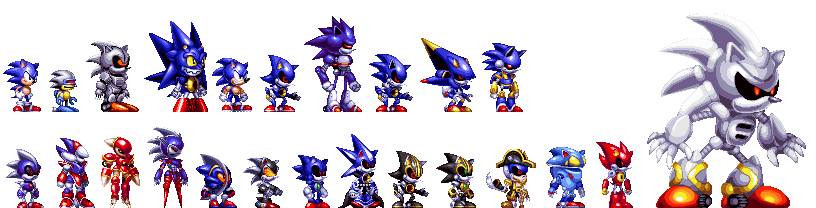 Pixilart - metal sonic sprite sheet by Tuxedoedabyss03