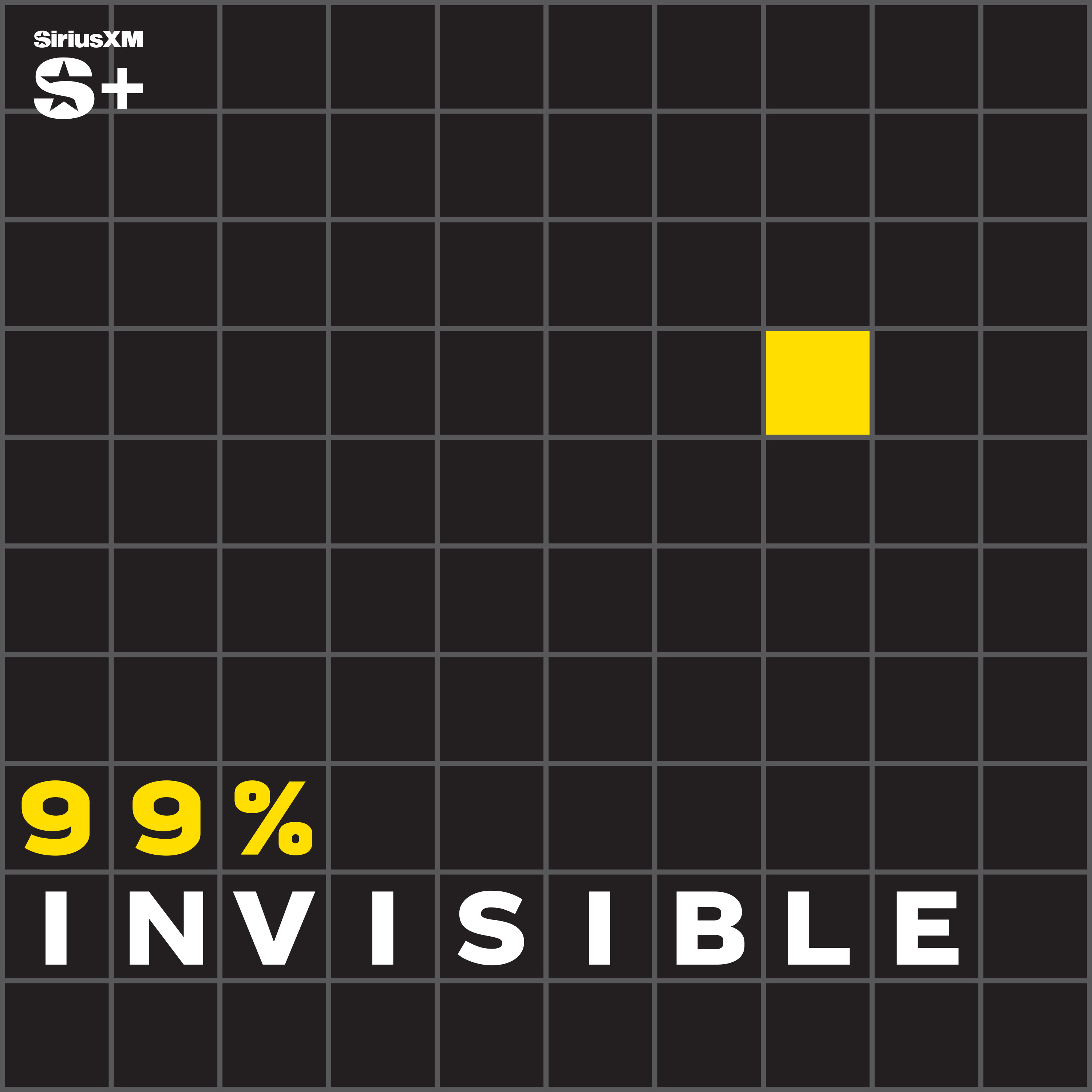 99% Invisible | SiriusXM Podcasts+ podcast tile