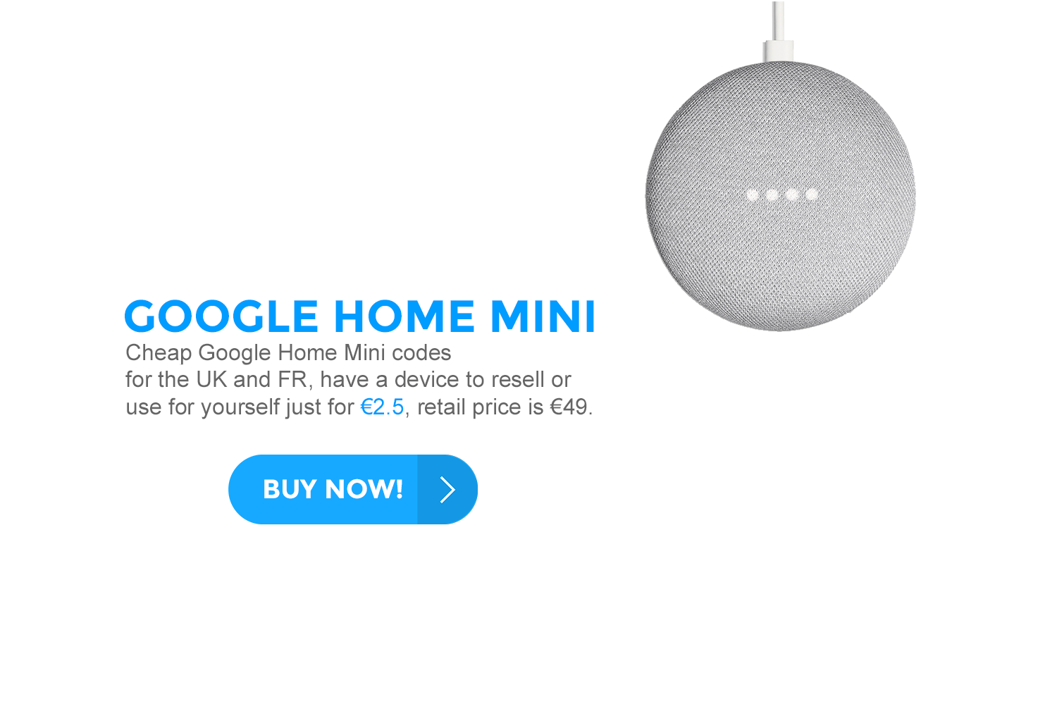 buy google home mini codes