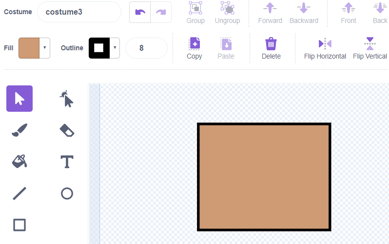 A way to lock things in the costume editor - Discuss Scratch