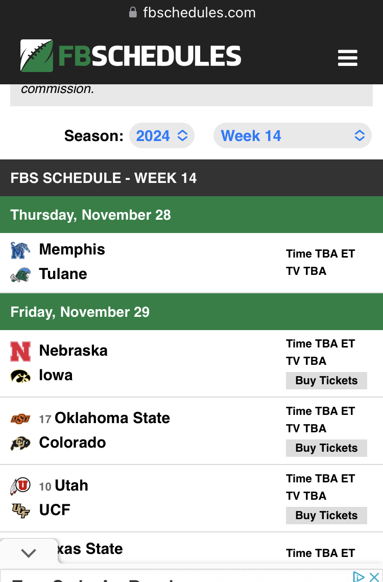 2024 Football Schedule - Page 2 - GoTULA.NEt