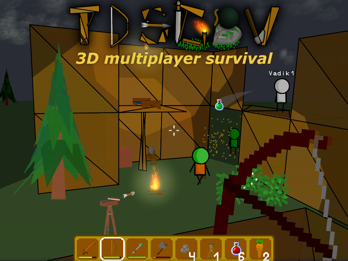 TDSGBV 3D - Large 3D ☁Multiplayer survival game with base