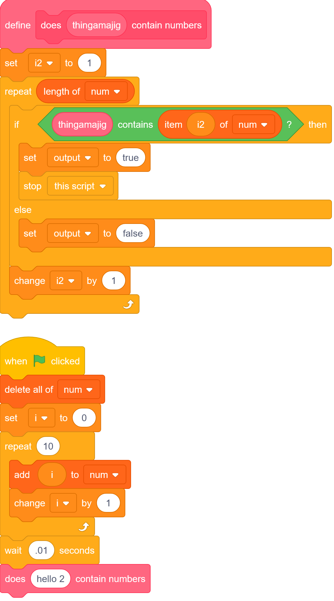 is or contains [ Text/Numbers ] || New Boolean blocks - Discuss Scratch