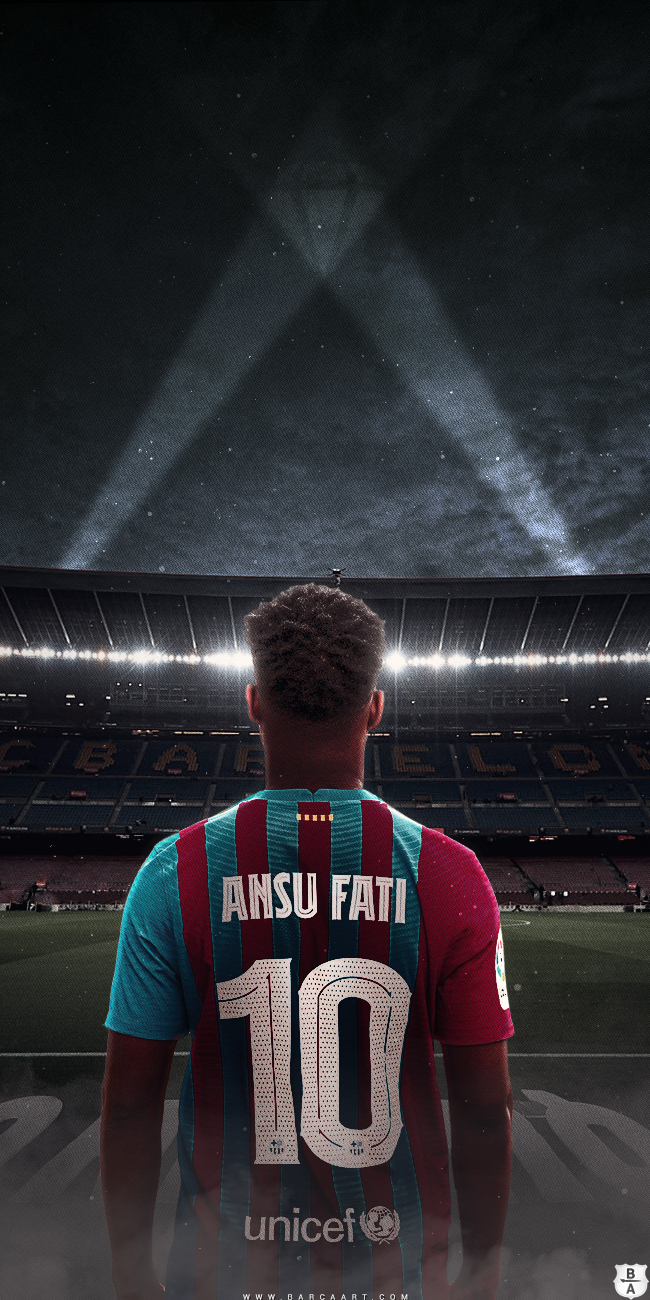 Ansu Fati the young left winger of the Spanish League team Barcelona 2K  wallpaper download