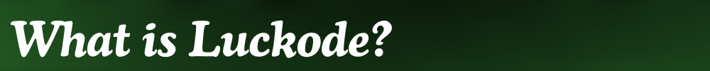 Welcome to Luckode Untitled315202410121