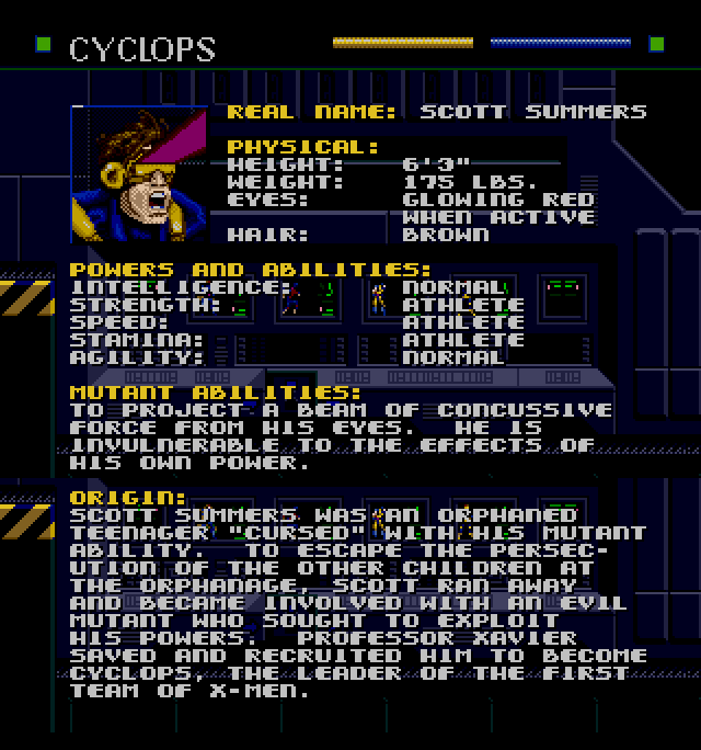 cyclops dossier x-men genesis