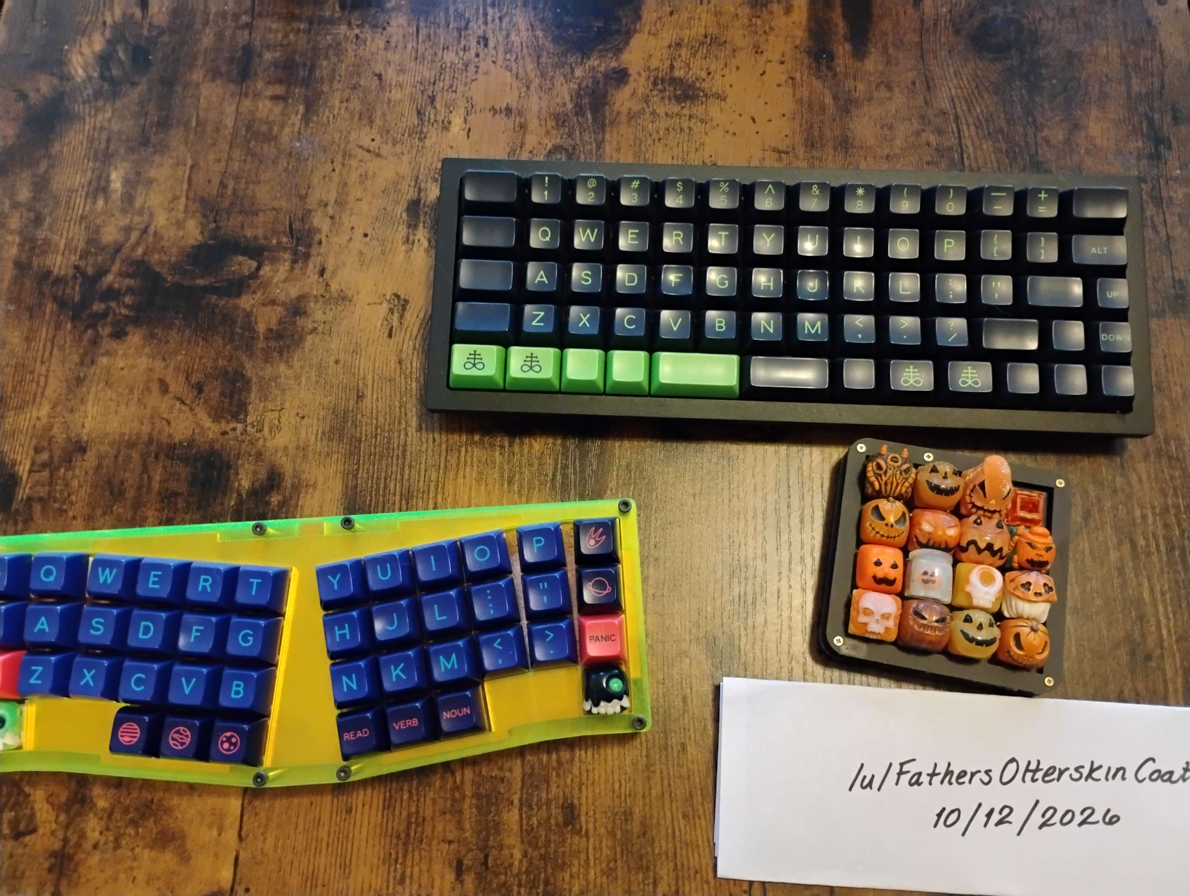 Custom Ortho Keyboards (Brutal 60, babyV), Halloween Artisan Collection