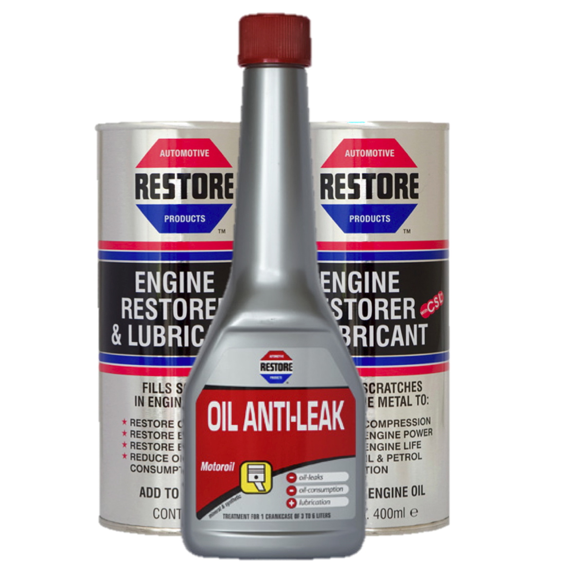 NEW AMETECH ENGINE RESTORER plus OIL ANTILEAK Stop Leak for 3 4