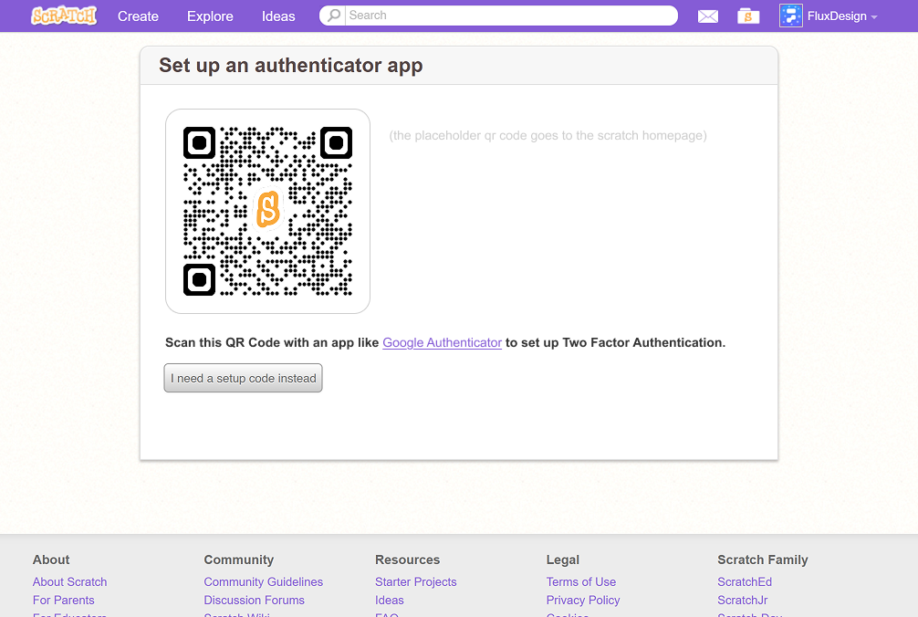 Add Two Factor Authentication to Scratch - Discuss Scratch