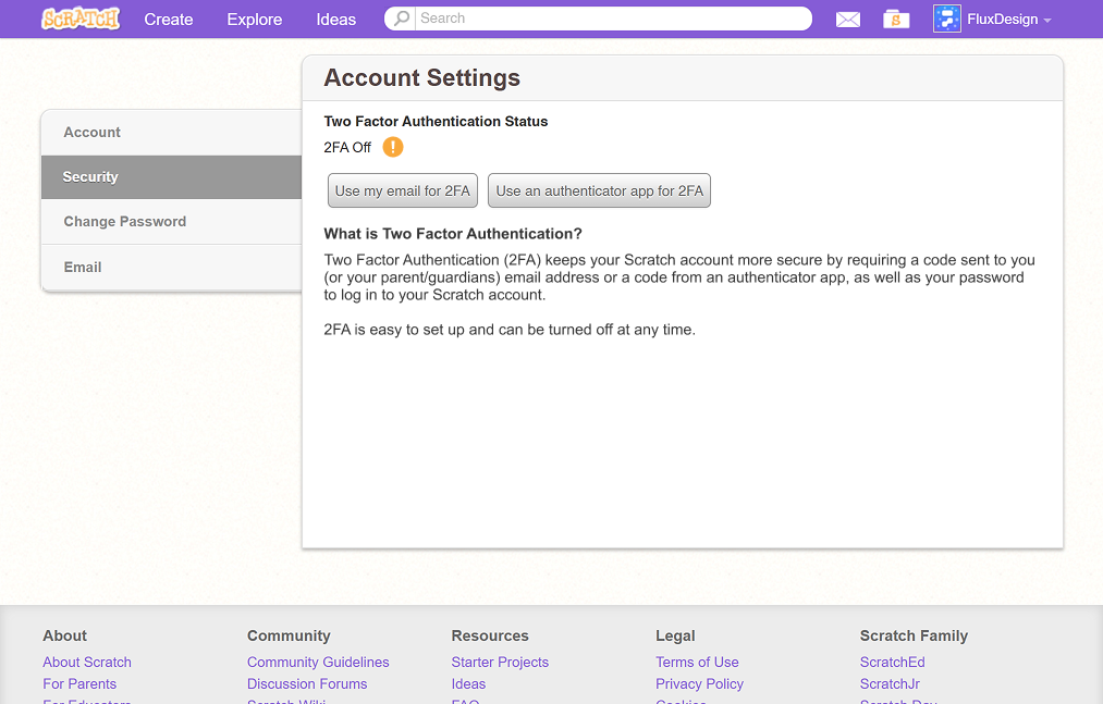 Add Two Factor Authentication to Scratch - Discuss Scratch