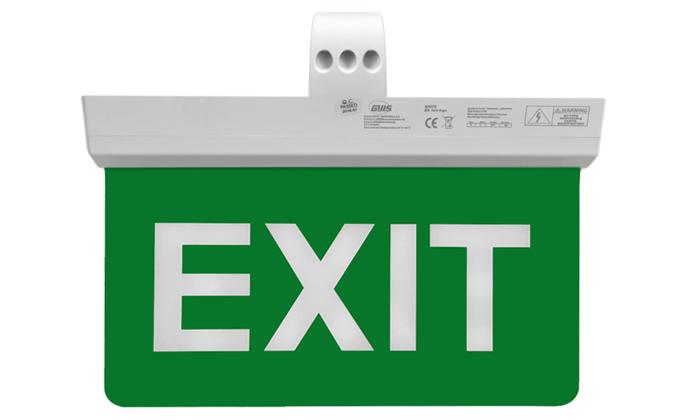 LED Exit Sign Emergency Lights Bulkhead Maintained/Non-Maintained ...