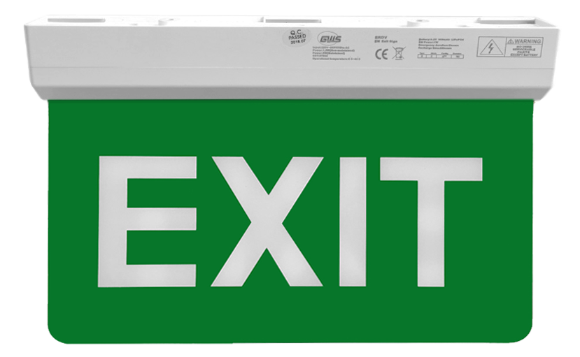 LED Exit Sign Emergency Lights Bulkhead Maintained/NonMaintained Sensor Lamp CE eBay