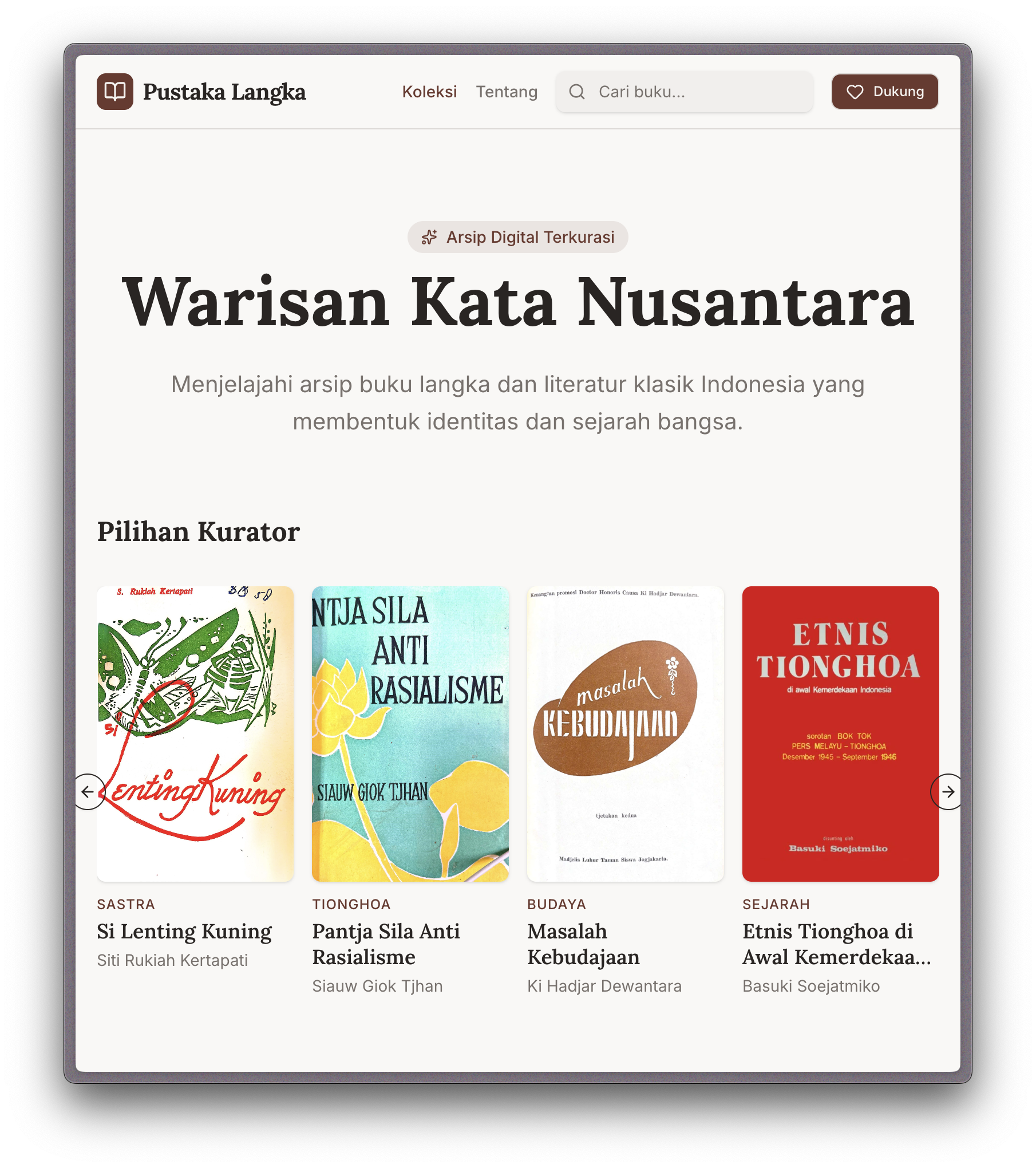Peluncuran Website Buku "Langka"