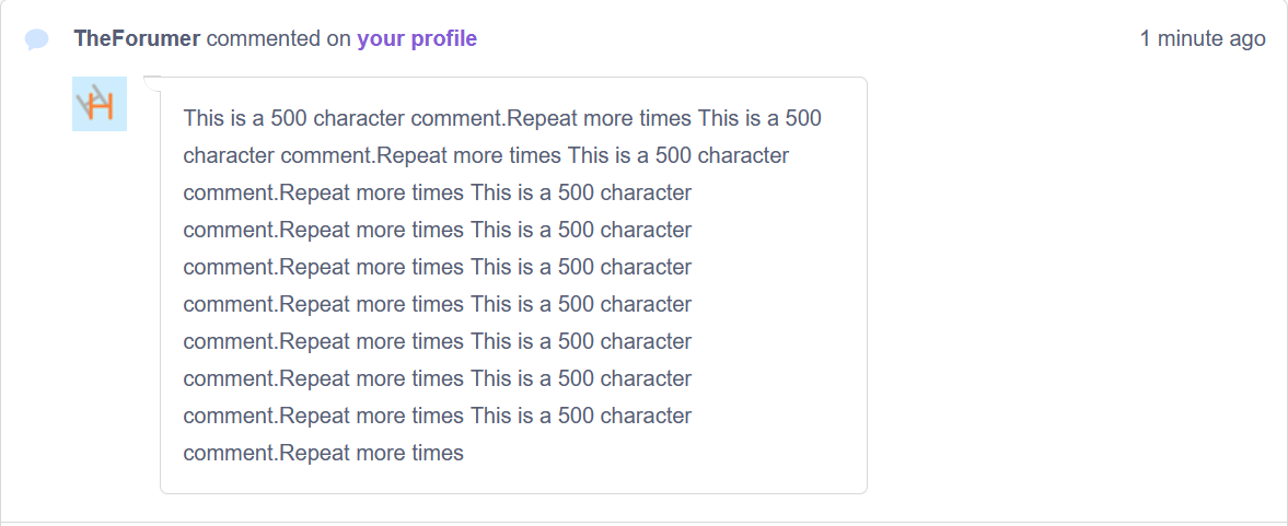 Make Long Comments in Messages Cut Off More Visibly (or fix it ...
