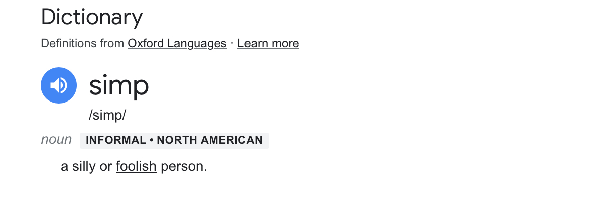 Ban the word simp - Discuss Scratch
