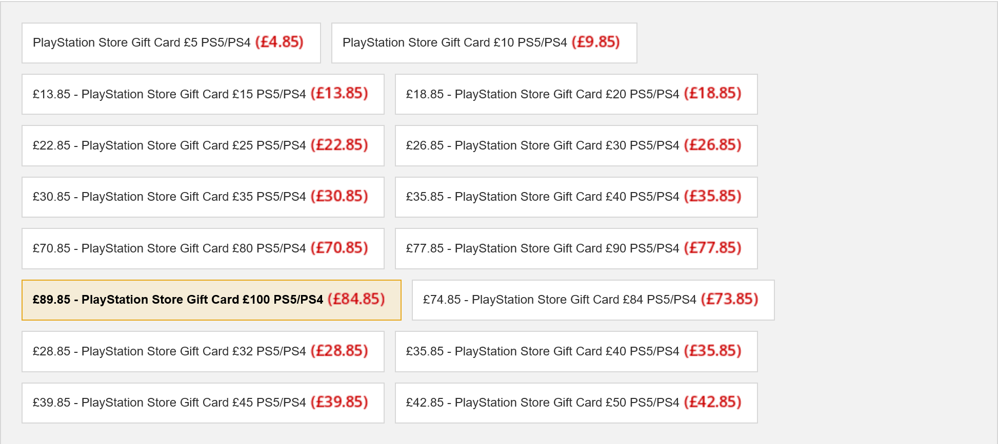 Shopto sales psn voucher